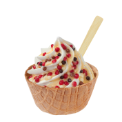 Sundae Extra Cheesecake Raspberry Mix Choc,Soft Ice Corner,Angelo,Good Choice;Small 3,35 - Large 3,85