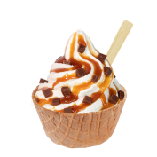 Sundae Extra Caramel Brownie,Soft Ice Corner,Angelo,Good Choice;Small 3,35 - Large 3,85