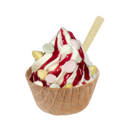 Sundae Extra red fruit Meringue,Soft Ice Corner,Angelo,Good Choice;Small 3,35 - Large 3,85